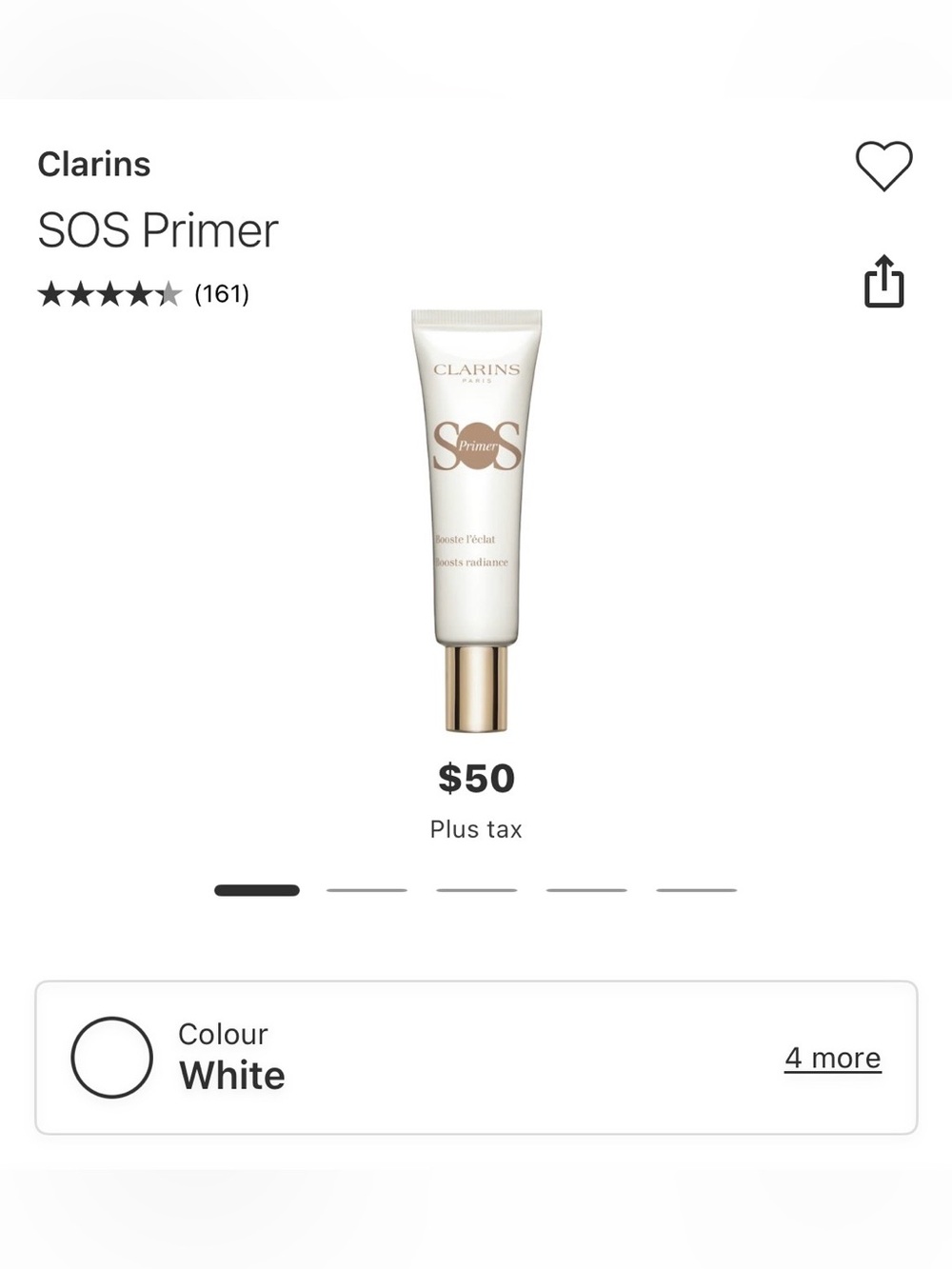 🌸CLARINS SOS Primer in White Deluxe Mini 10 mL - Picture 2 of 7